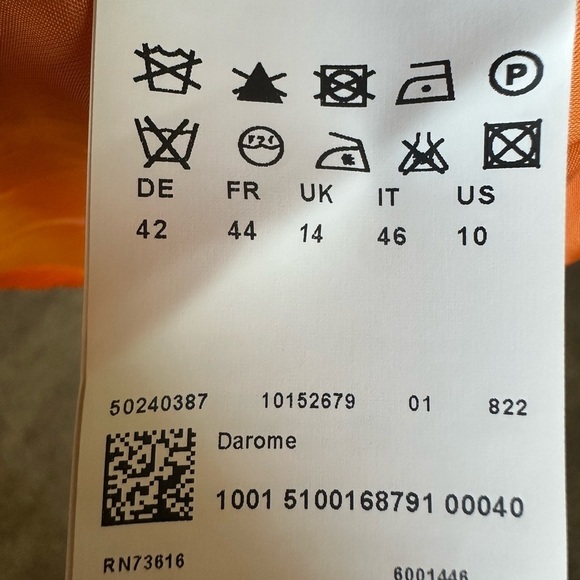 Hugo Boss Bright Orange Midi Dress - Picture 8 of 9